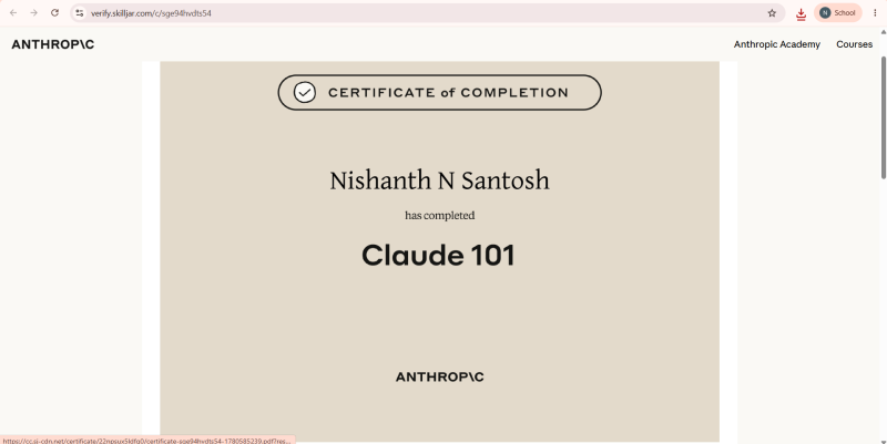 anthropic course 1 Claude 101