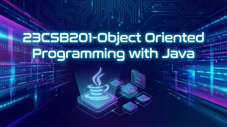 23CSB201-Object Oriented Programming with Java