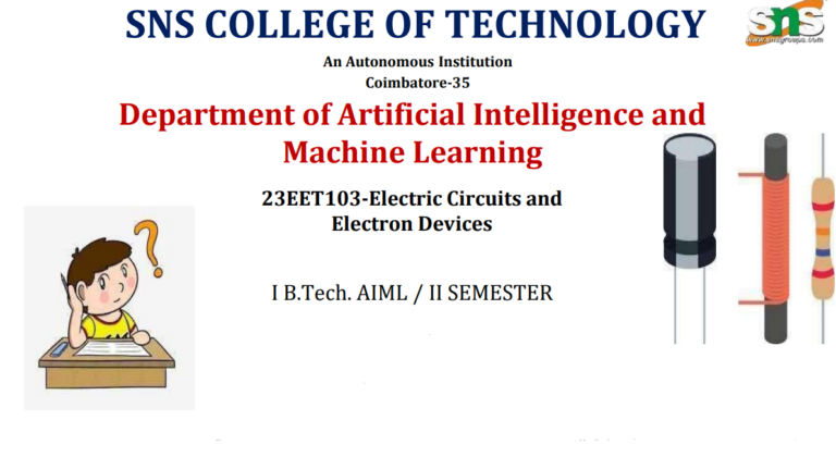 23EET103-Electric Circuit and Electron Devices (AIML- A)