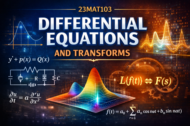 23MAT103-DIFFERENTIAL EQUATIONS AND TRANSFORMS