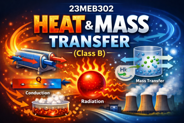 23MEB302 HEAT & MASS TRANSFER (Class B)