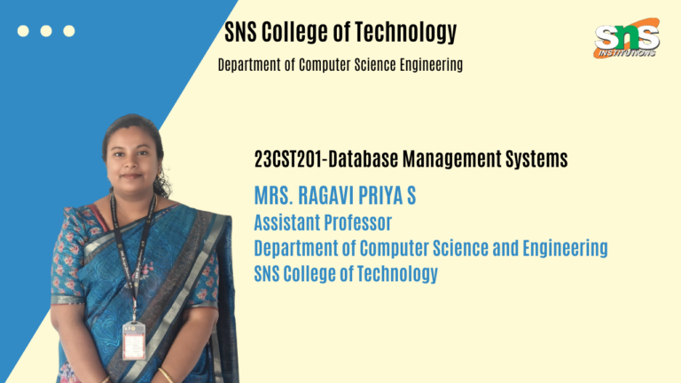 23CST201-Database Management Systems (Class A & C)