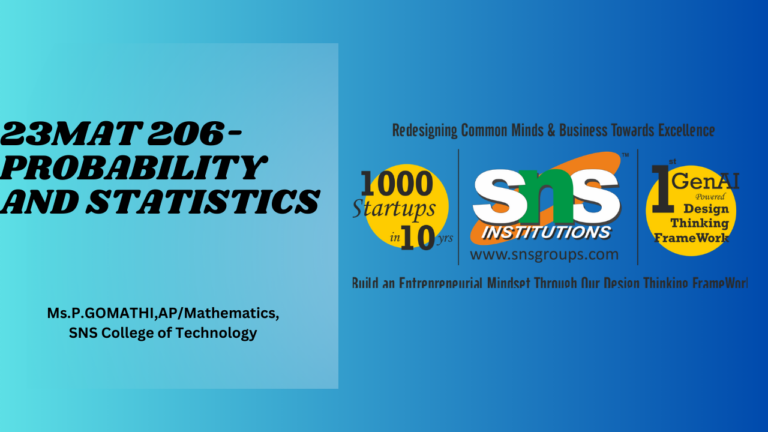 23MAT206-Probability and Statistics (Class B)