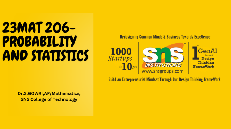 23MAT206 – Probability and Statistics