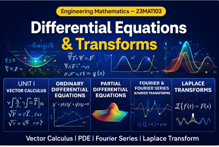 23MAT103-DIFFERENTIAL EQUATIONS AND LAPLACE TRANSFORMS